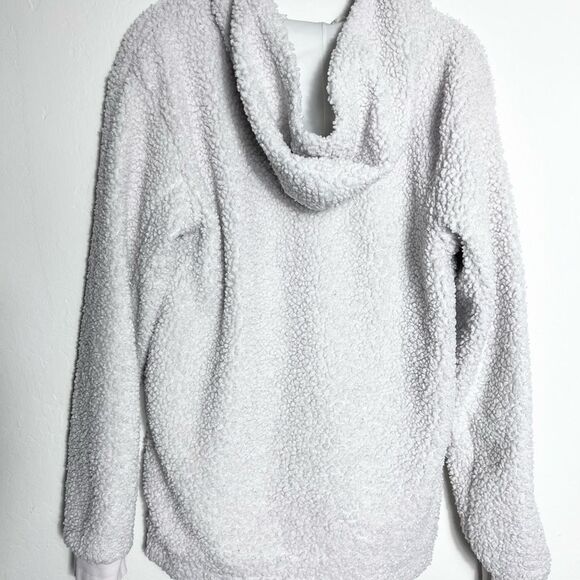 Adidas Men's Sherpa Zip Up Hoodie White Size Small - Picture 5 of 5